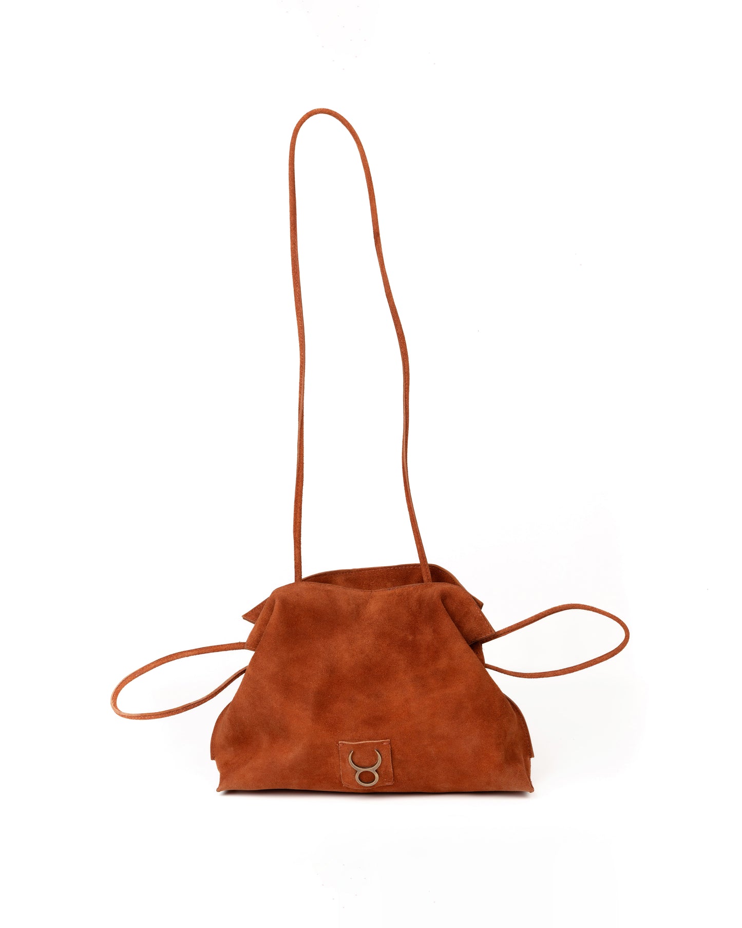 Bolso Antonia Slouchy Piel Gamuza Terracota
