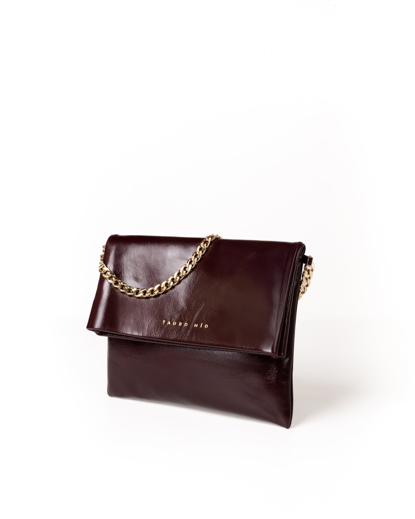 Coco Clutch Piel Charol Vino