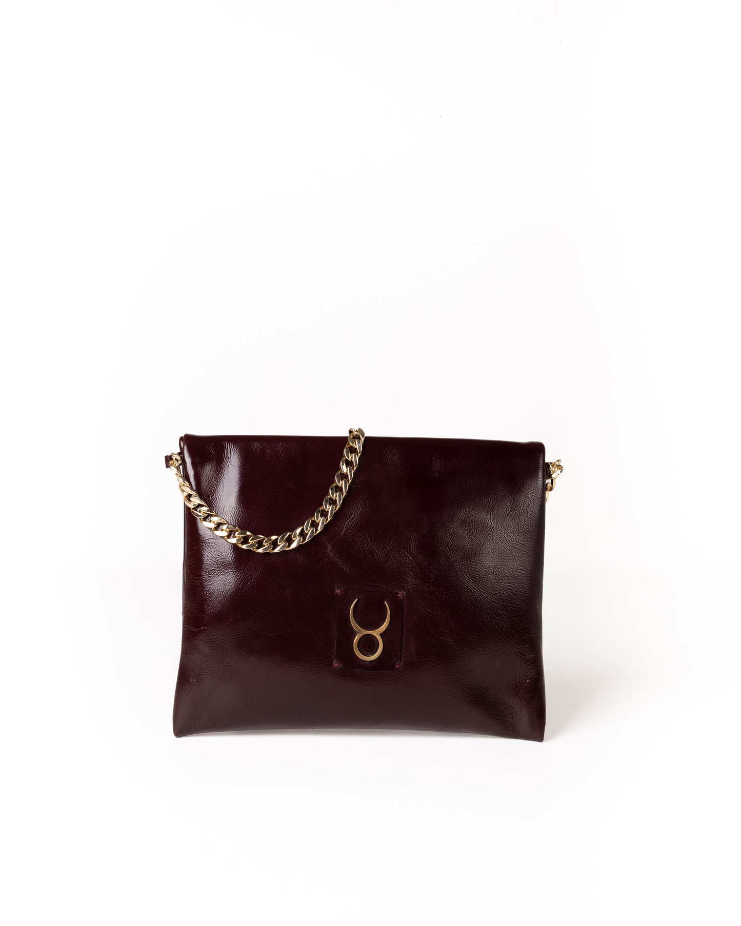 Coco Clutch Piel Charol Vino