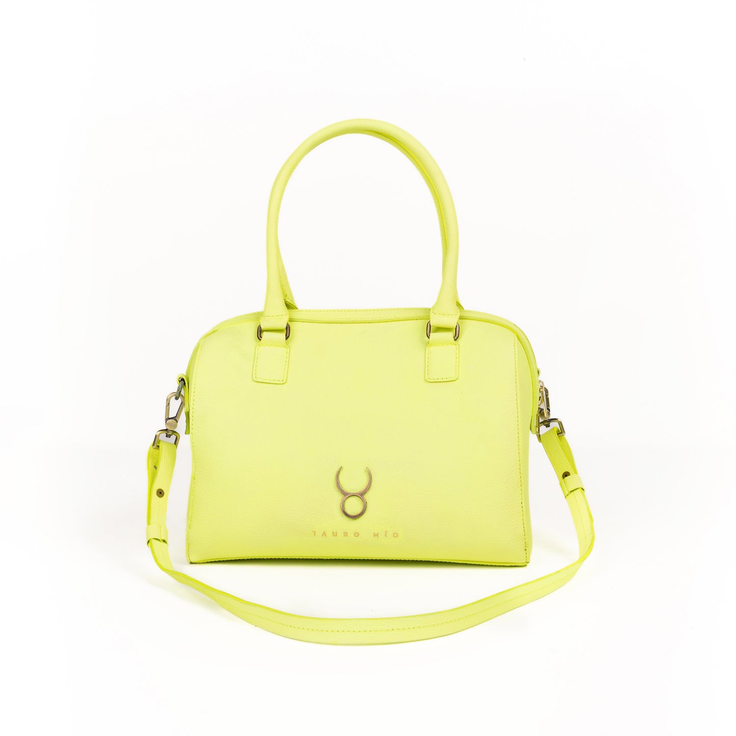 Bolao Bowling Bag Piel Amarillo Neón