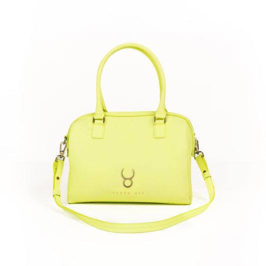 Bolao Bowling Bag Piel Amarillo Neón