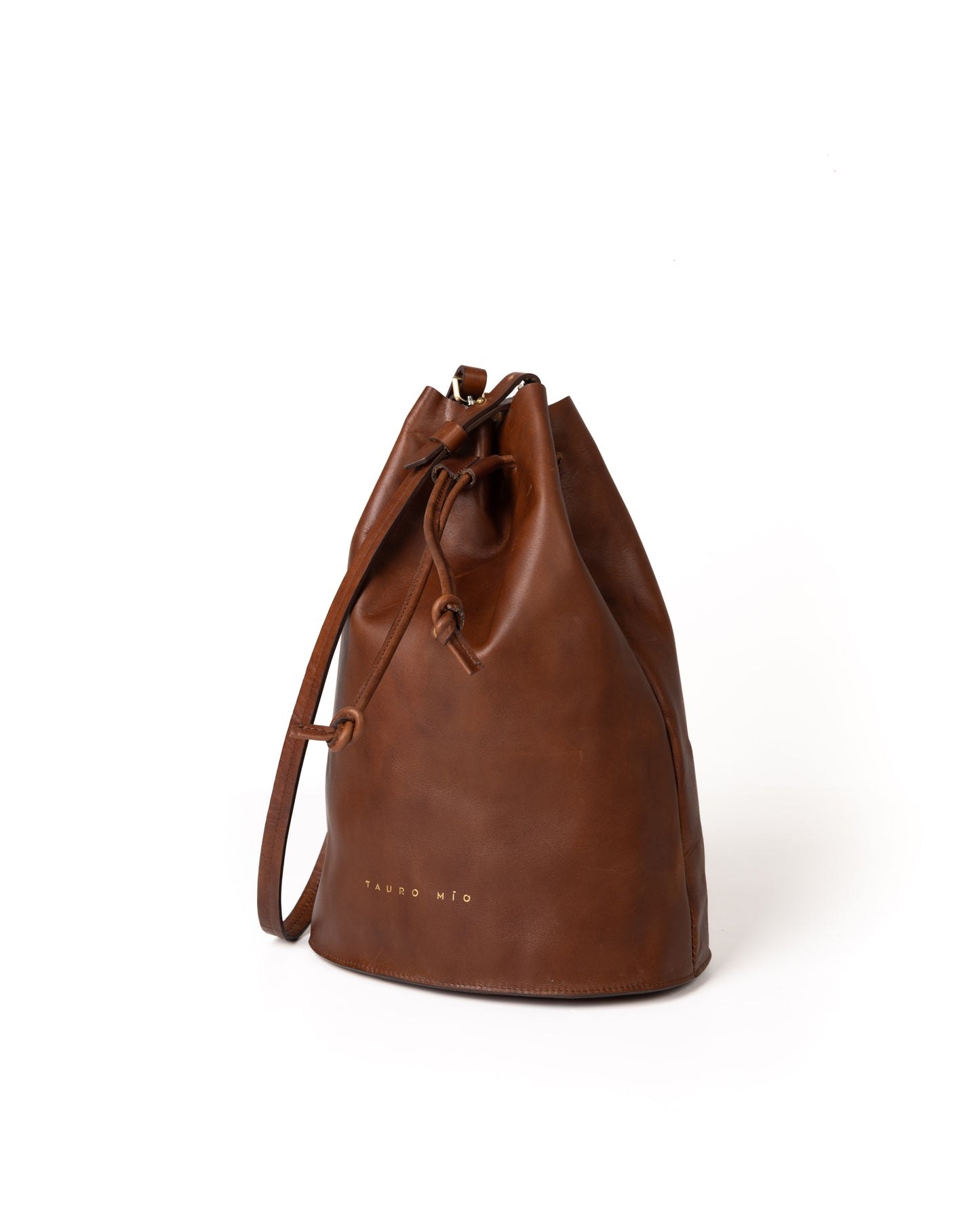 Bolso Bucket Bag Piel Caoba Minimal Edition