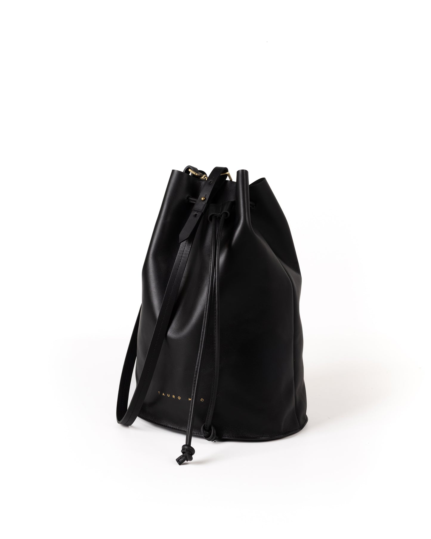 Bolso Bucket Bag Piel Negro Minimal Edition