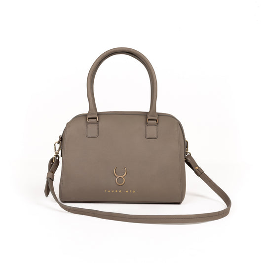 Bolso Bowling Bag Piel Taupe