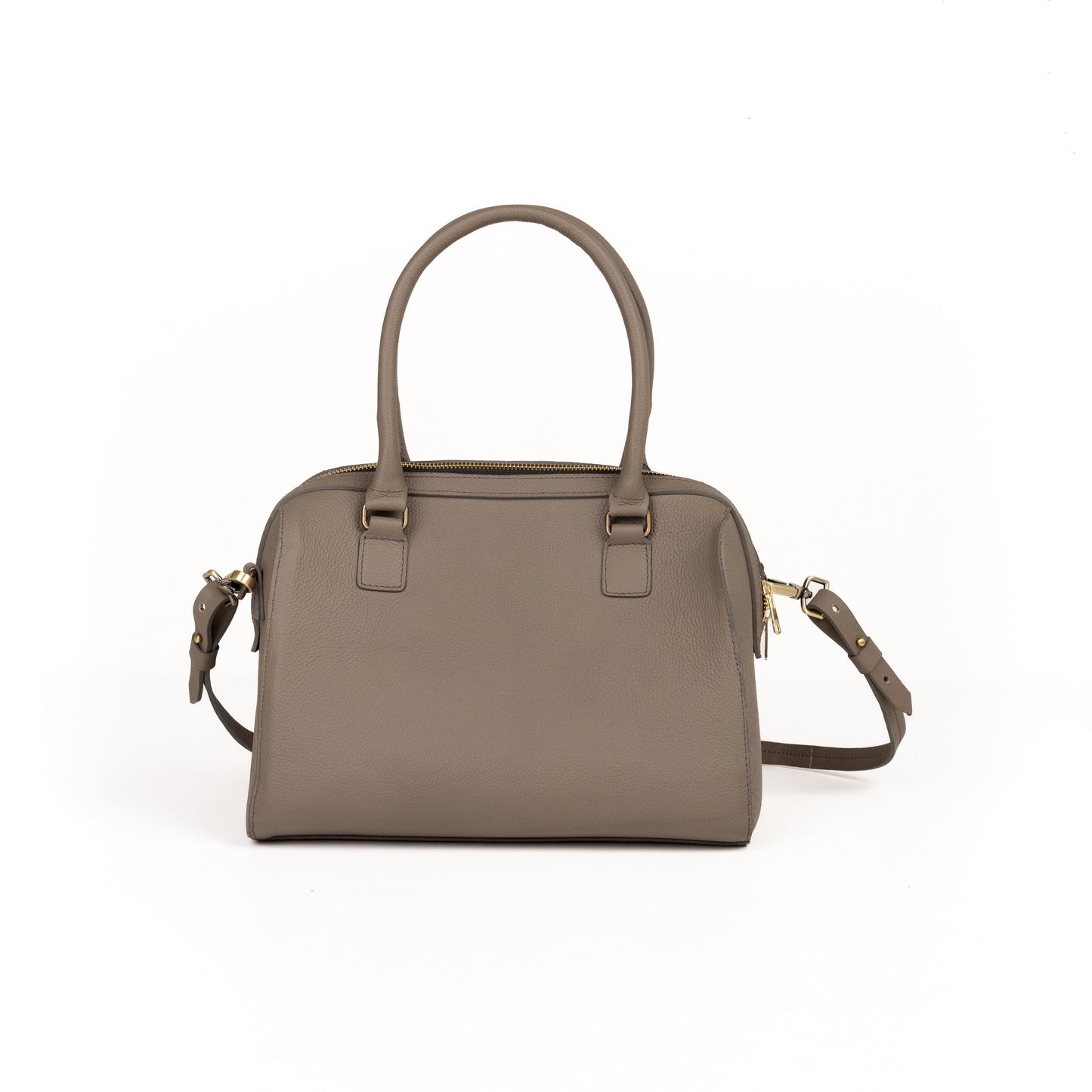 Bolso Bowling Bag Piel Taupe