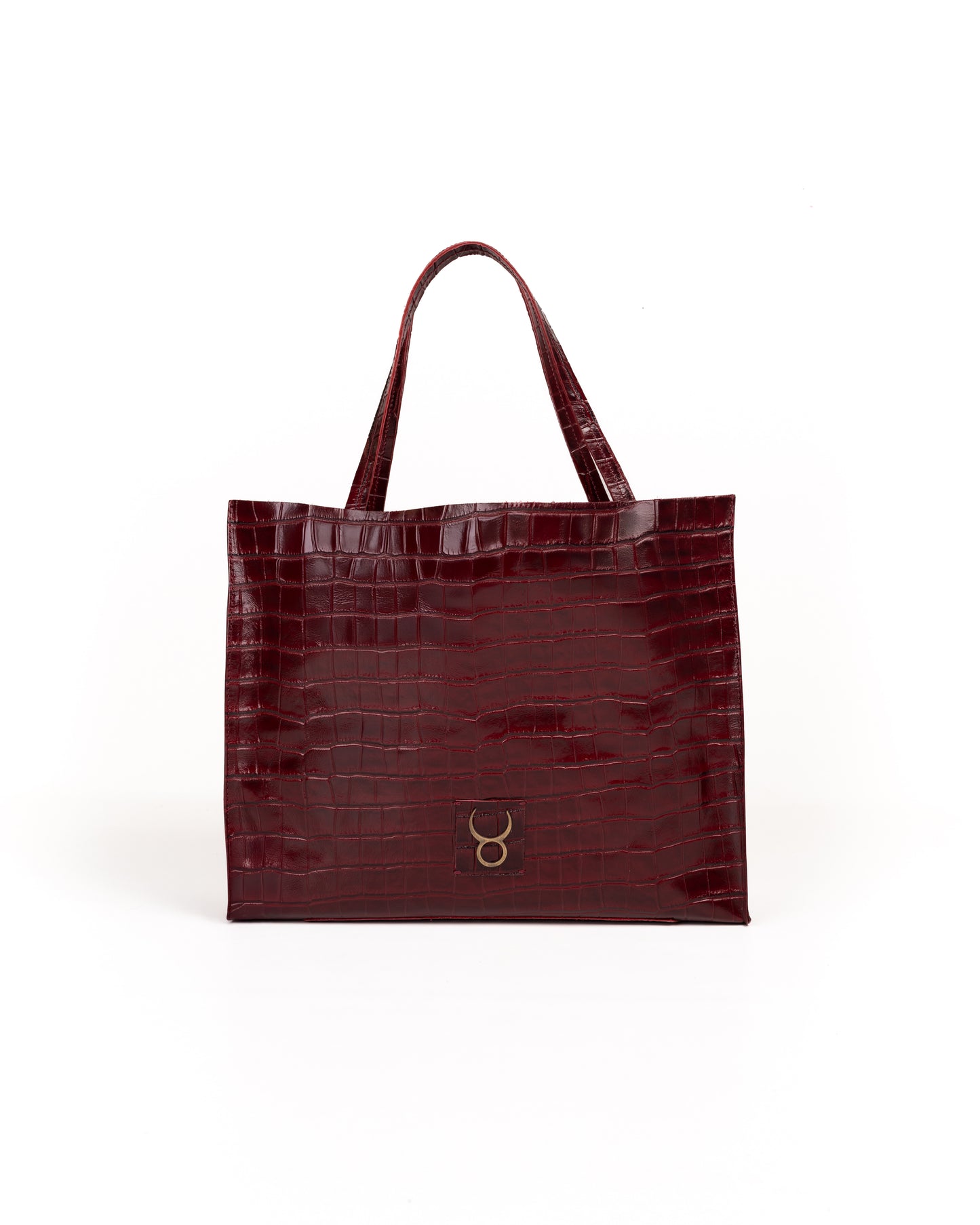 Bolso Rose Tote Piel Estampado Coco Burdeos