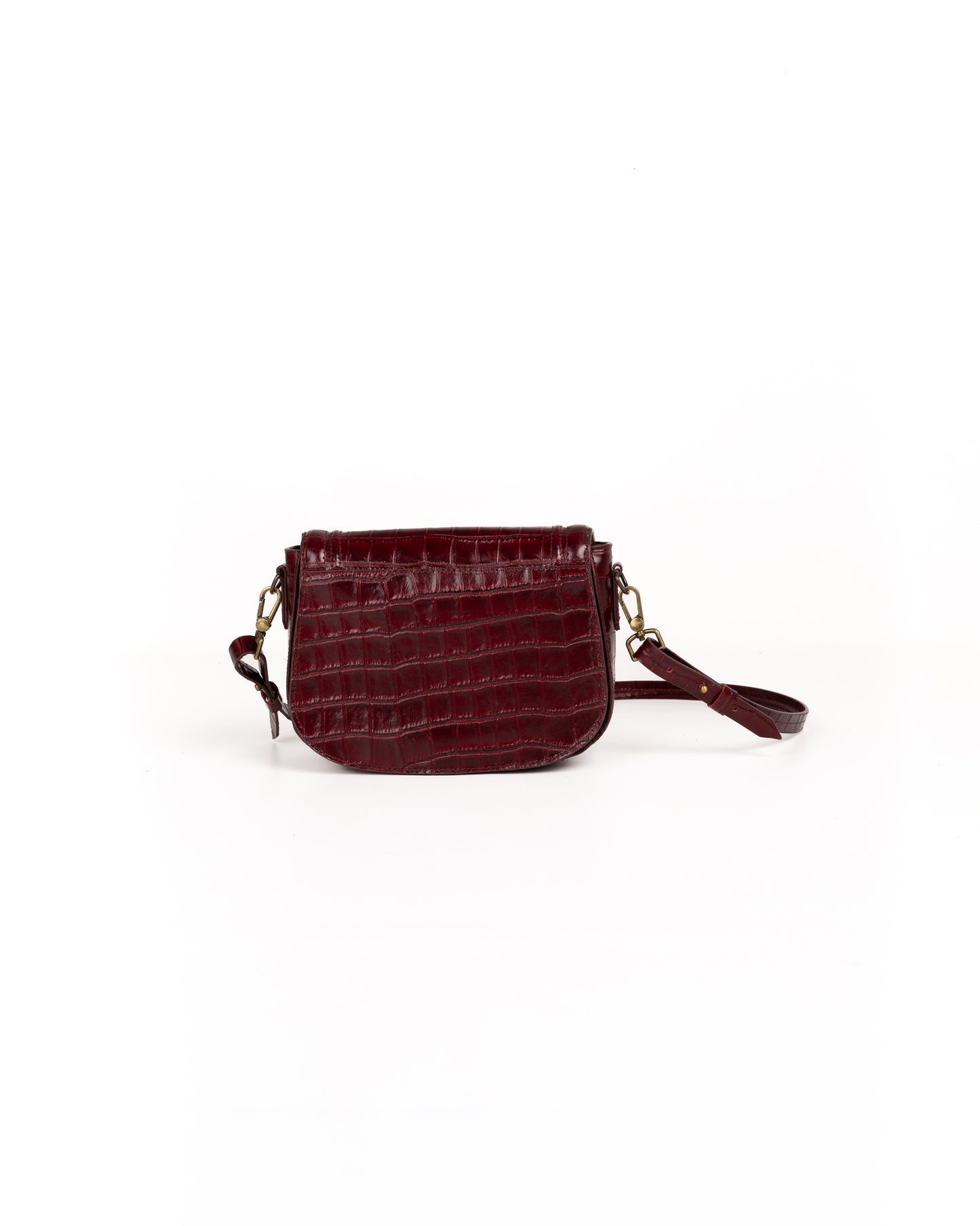 Crossbody Piel Estampado Coco Burdeos