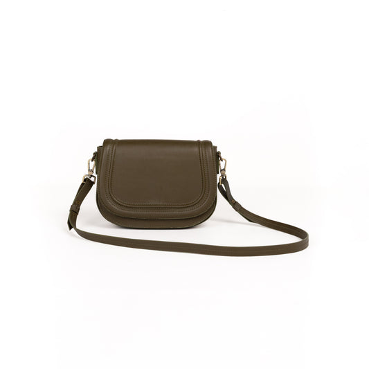 Crossbody Piel Verde Olivo