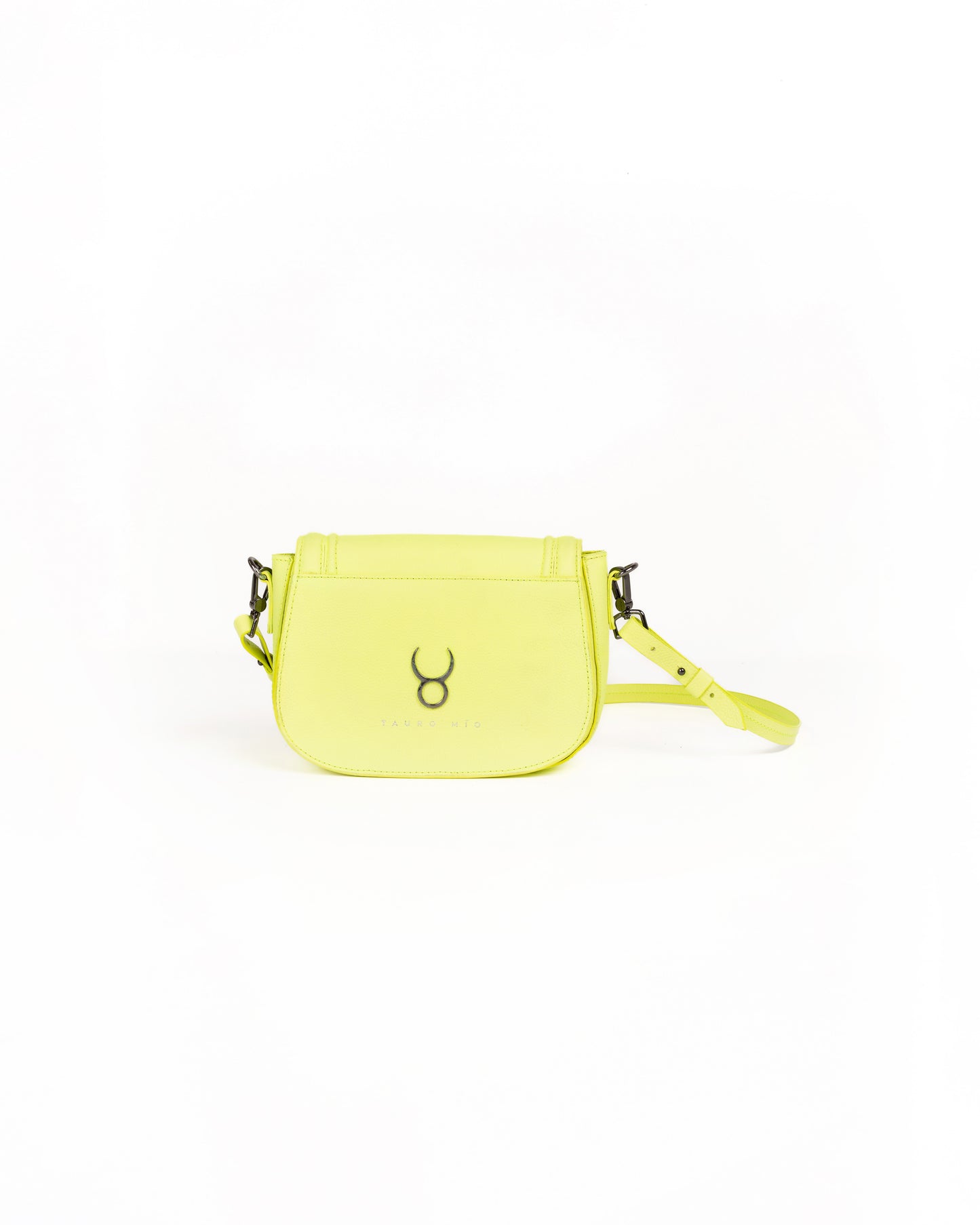 Crossbody Piel Amarillo Neón