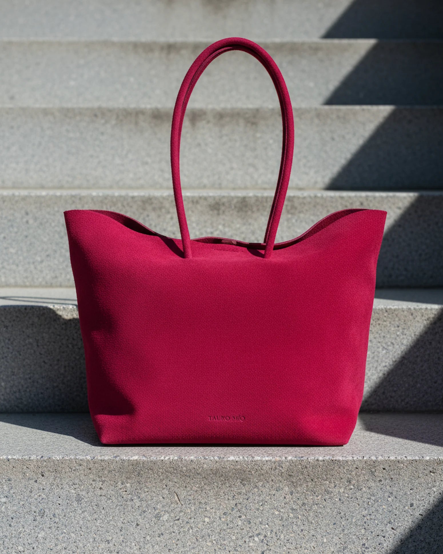 Women's Tauromio Fuchsia Suede Half Tote Bag
