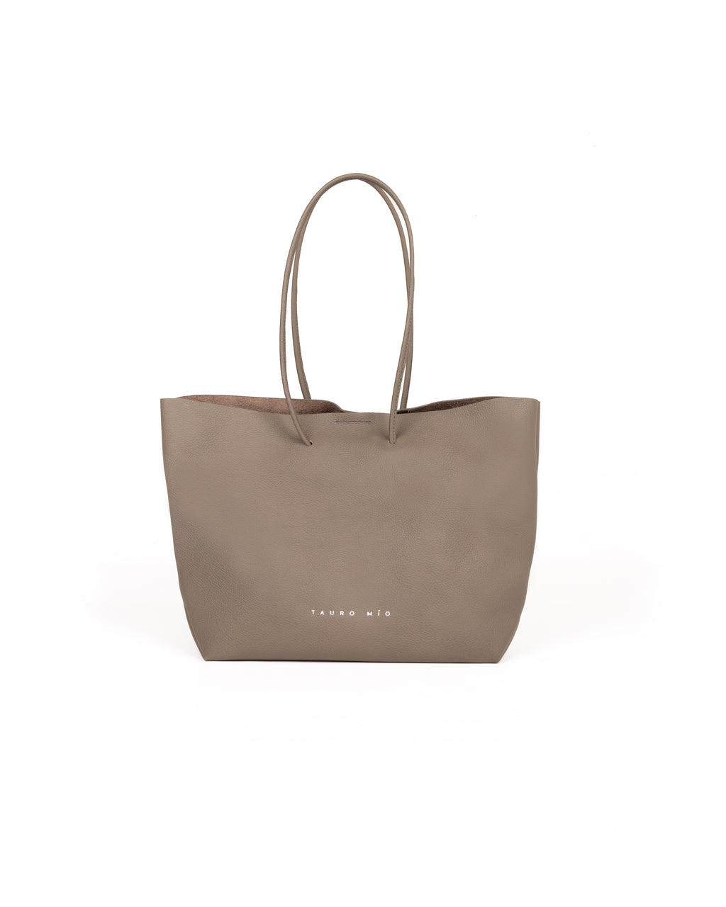 Bolso Half Tote Piel Taupe