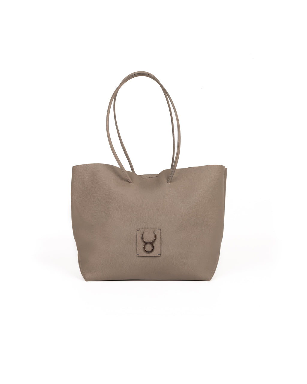 Bolso Half Tote Piel Taupe