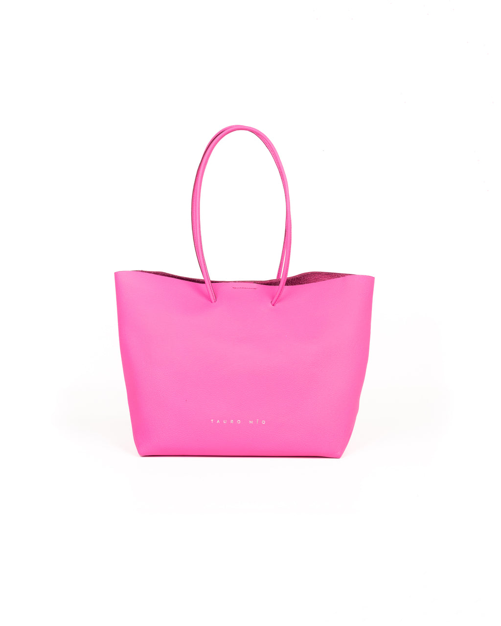 Bolso Half Tote Piel Fucsia
