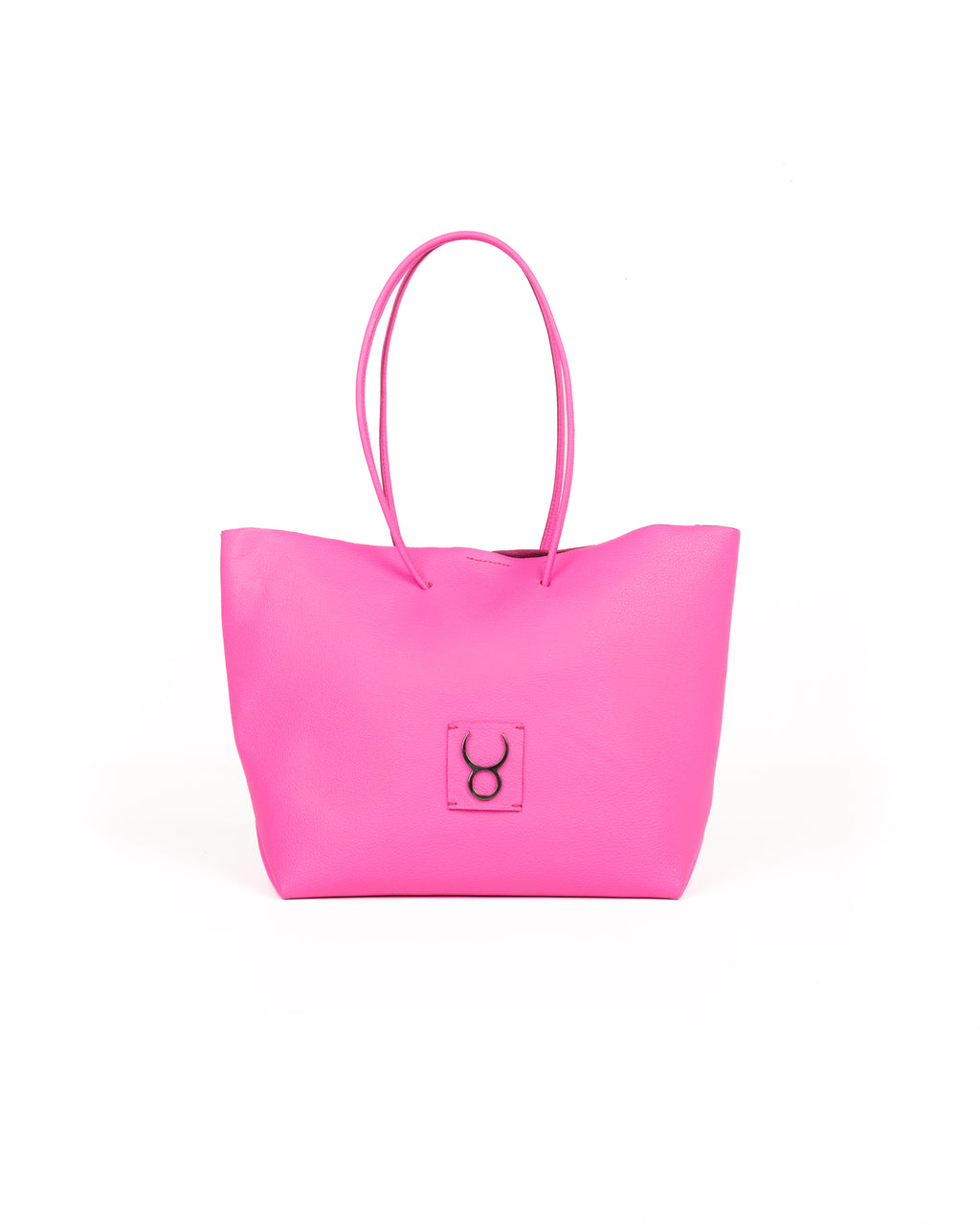 Bolso Half Tote Piel Fucsia