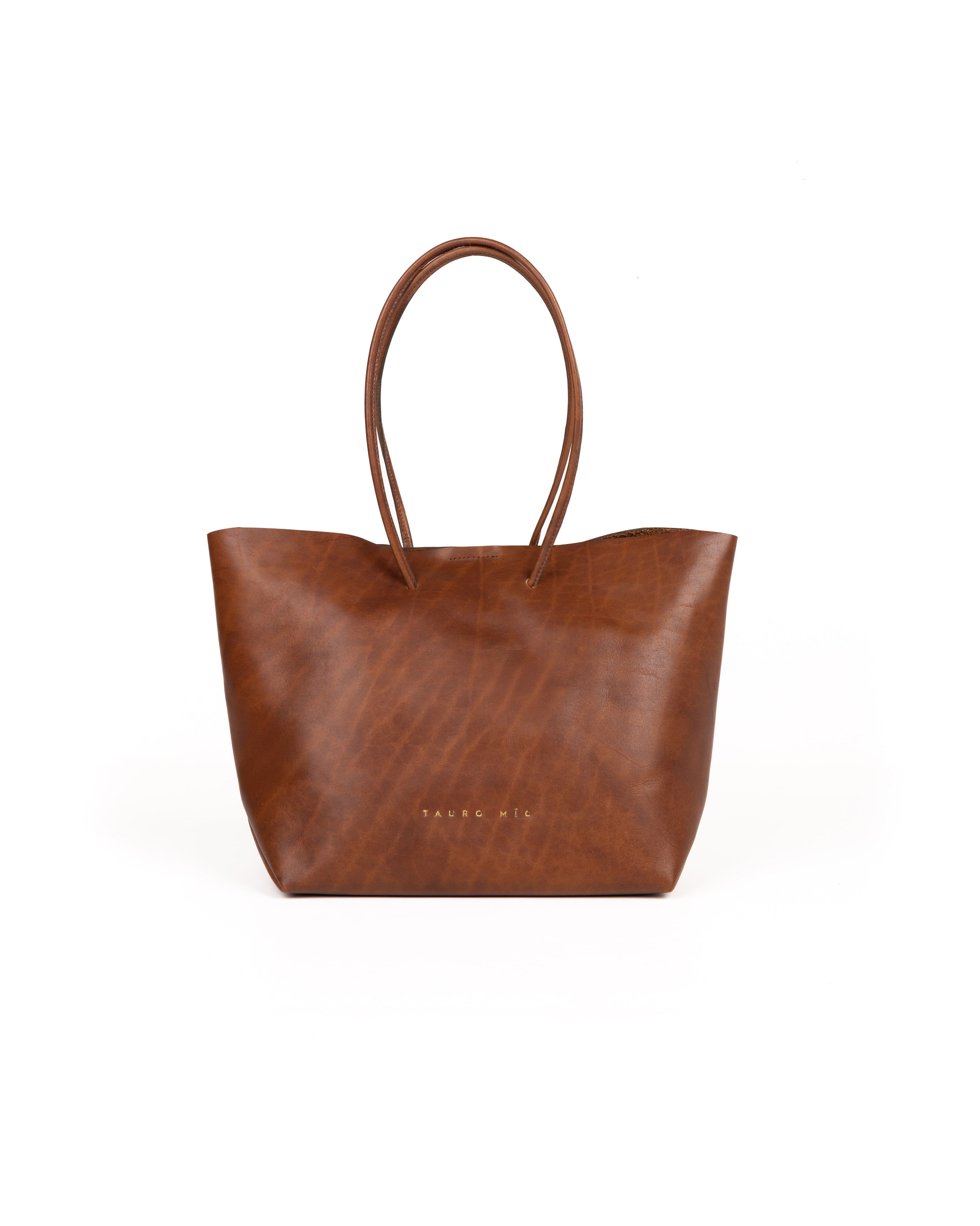 Bolso Half Tote Piel Caoba