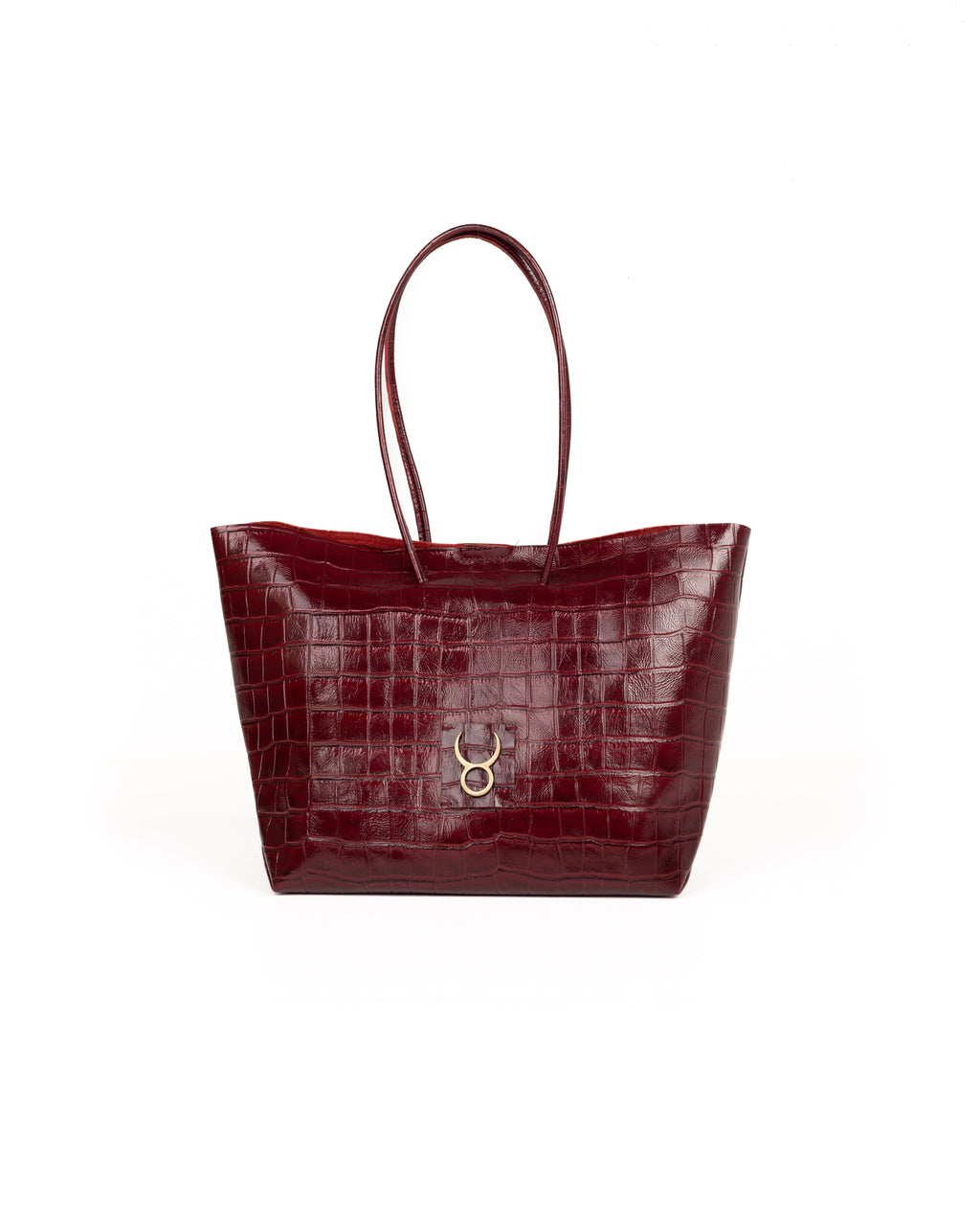 Bolso Half Tote Piel Estampado Coco Burdeos