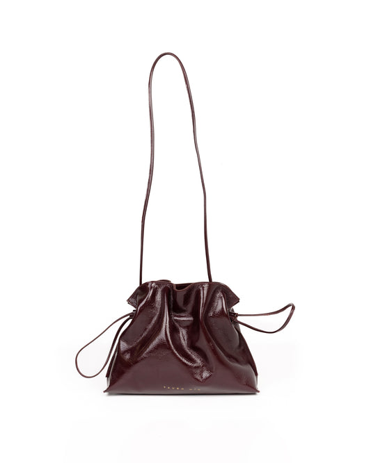 Bolso Antonia Slouchy Piel Charol Vino