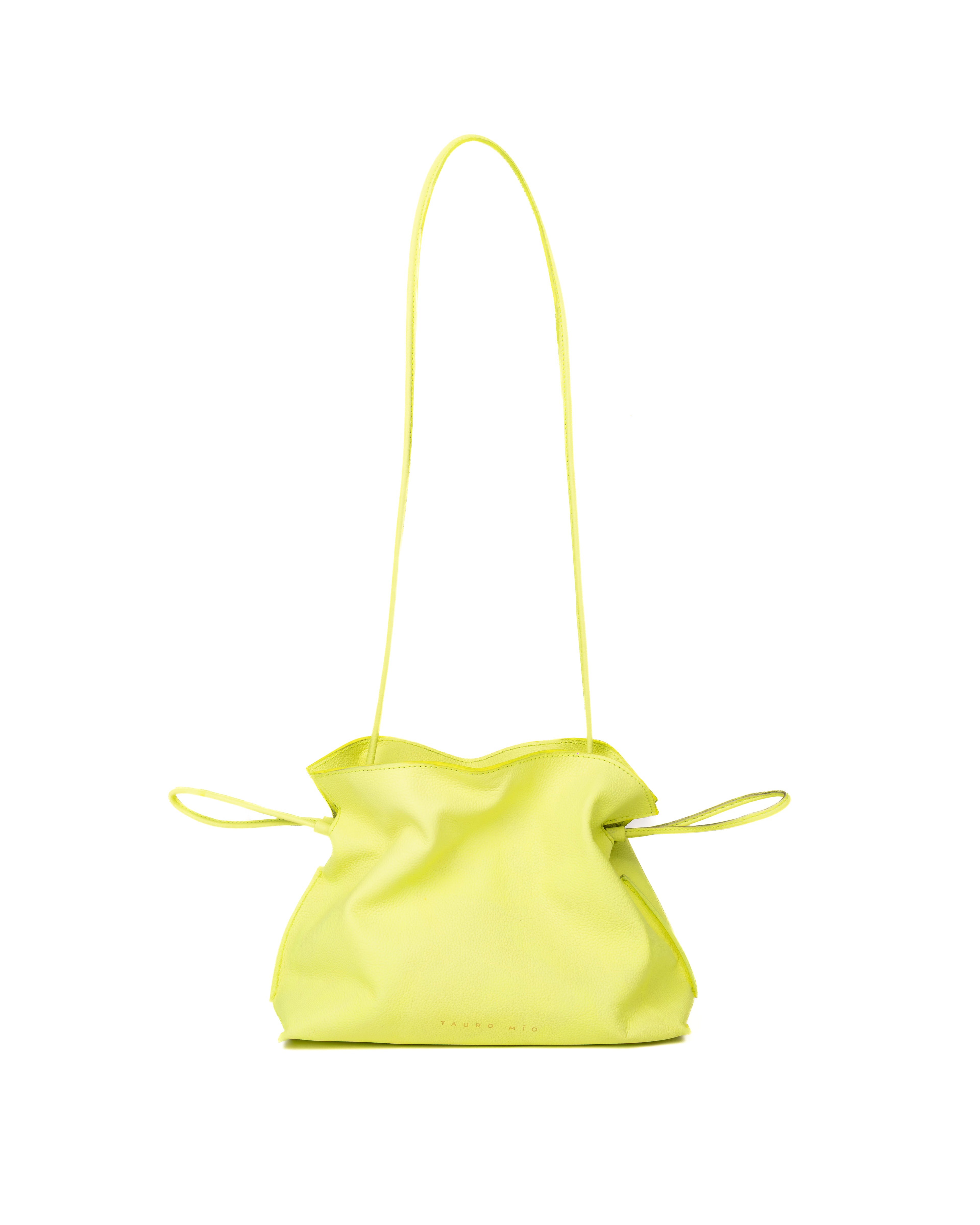 Bolso Antonia Slouchy Piel Amarillo Neón