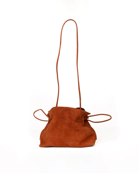 Bolso Antonia Slouchy Piel Gamuza Terracota