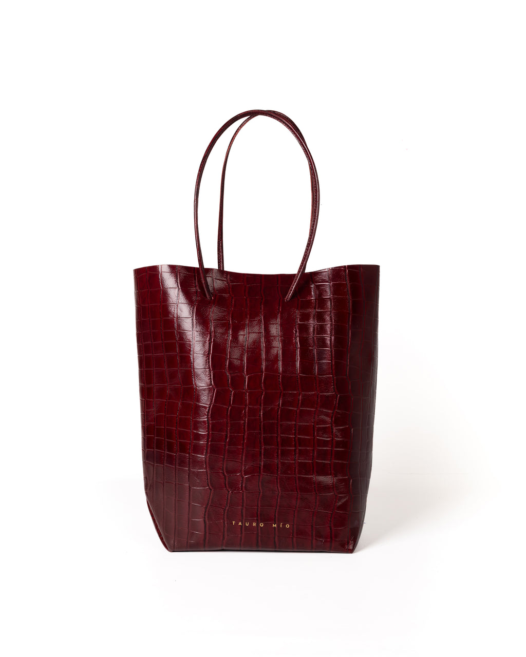 Bolso Square Bag Piel Estampado Coco Burdeos
