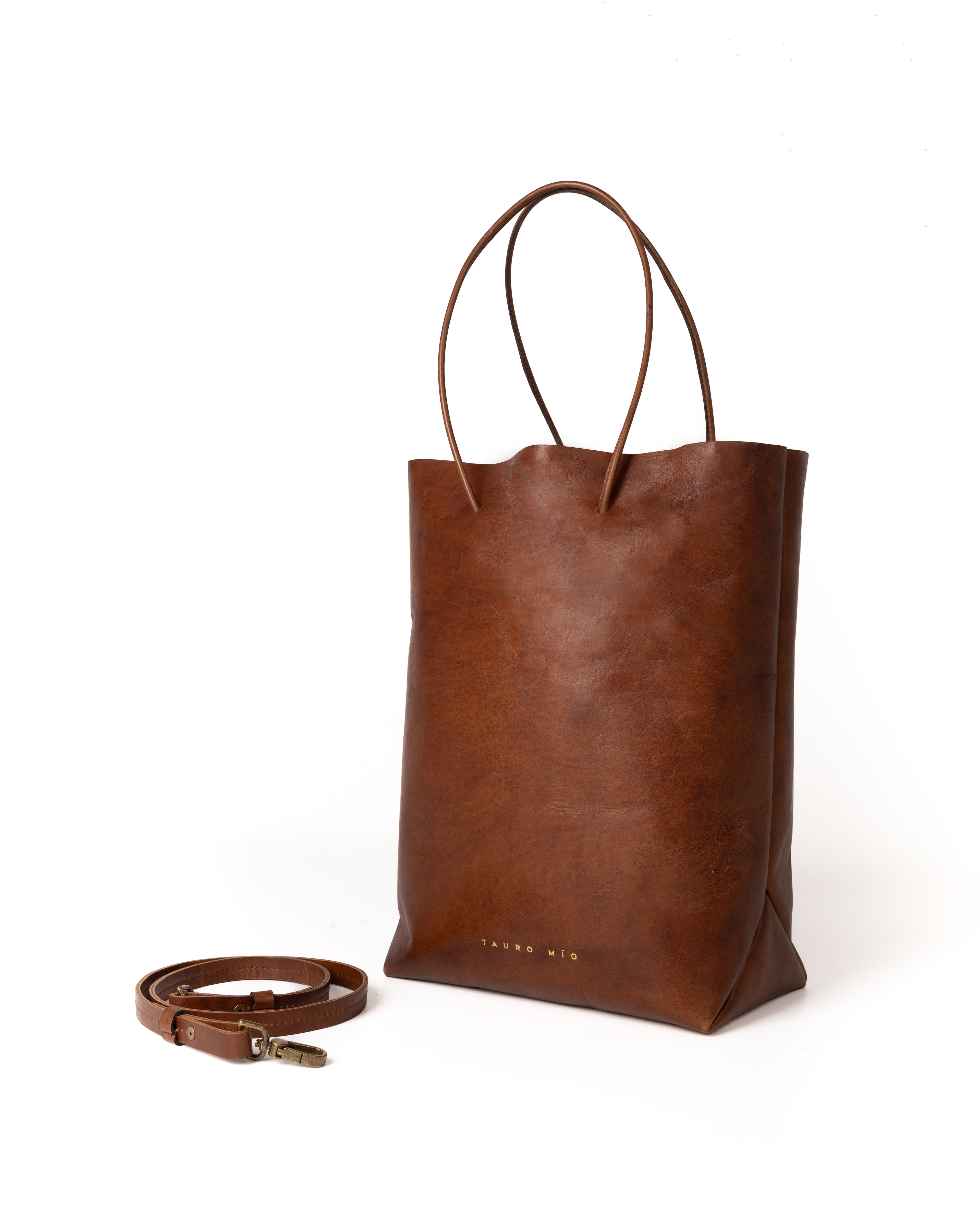 Bolso Square Bag Piel Caoba