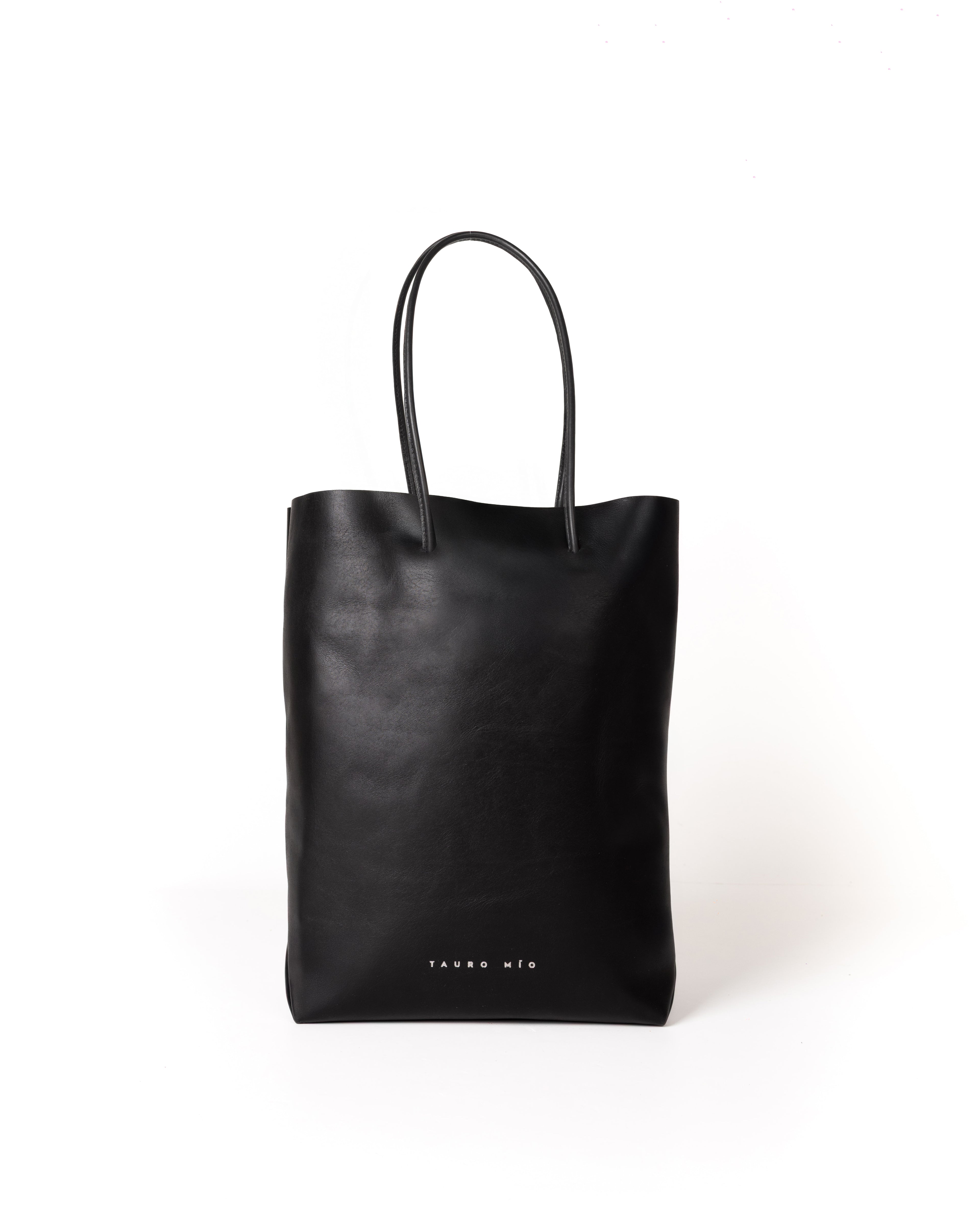 Bolso Square Bag Piel Negro Mate Minimal Edition