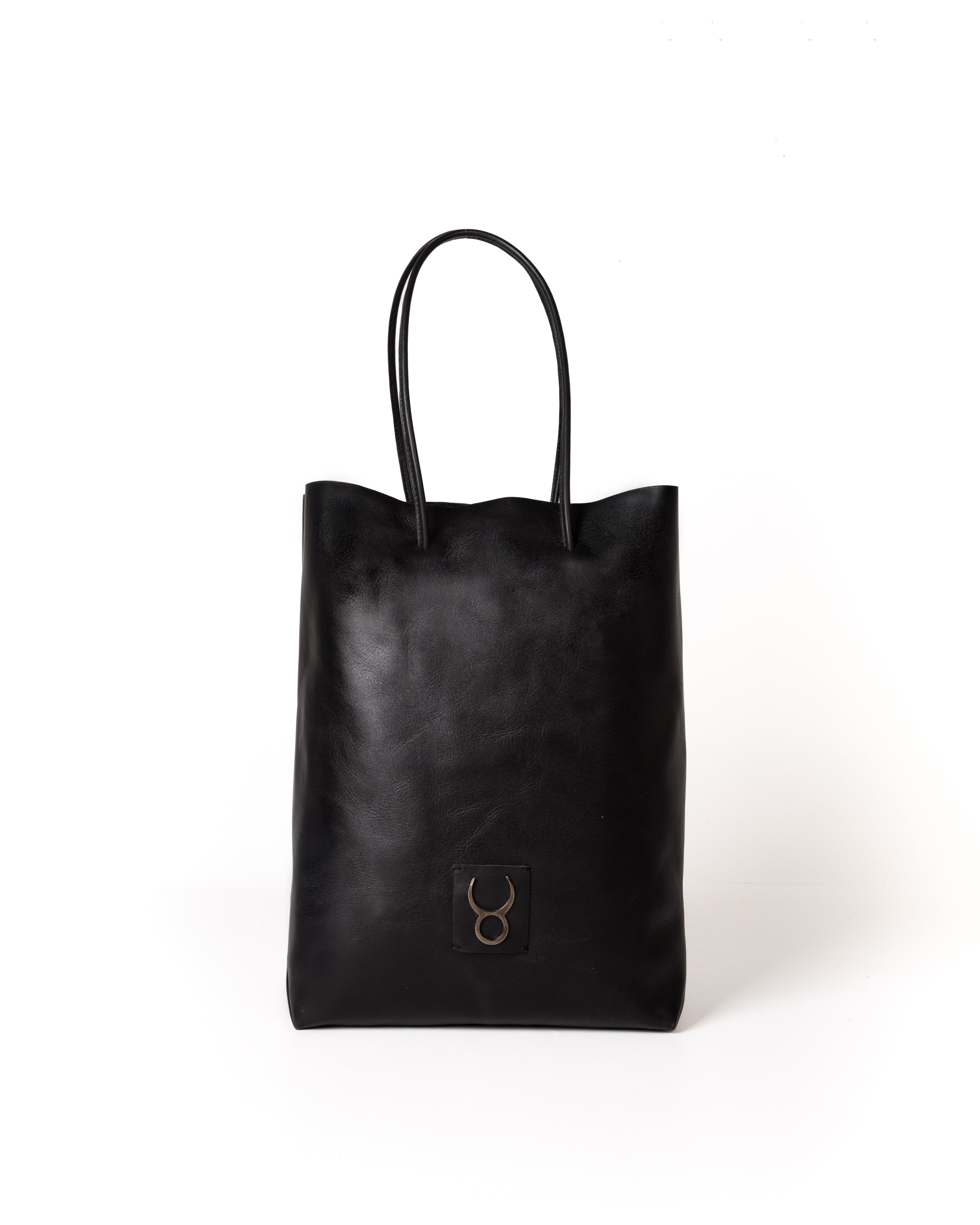 Bolso Square Bag Piel Negro Mate Minimal Edition