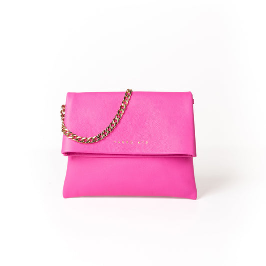 Coco Clutch Piel Fucsia