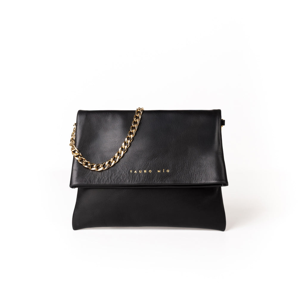 Coco Clutch Piel Soft Negro