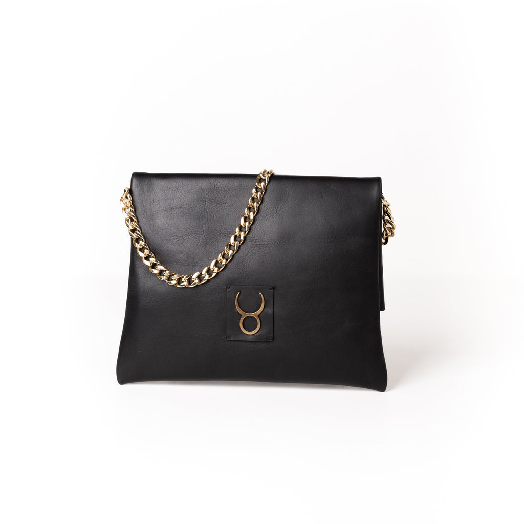 Coco Clutch Piel Soft Negro