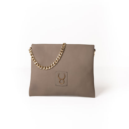 Coco Clutch Piel Taupe