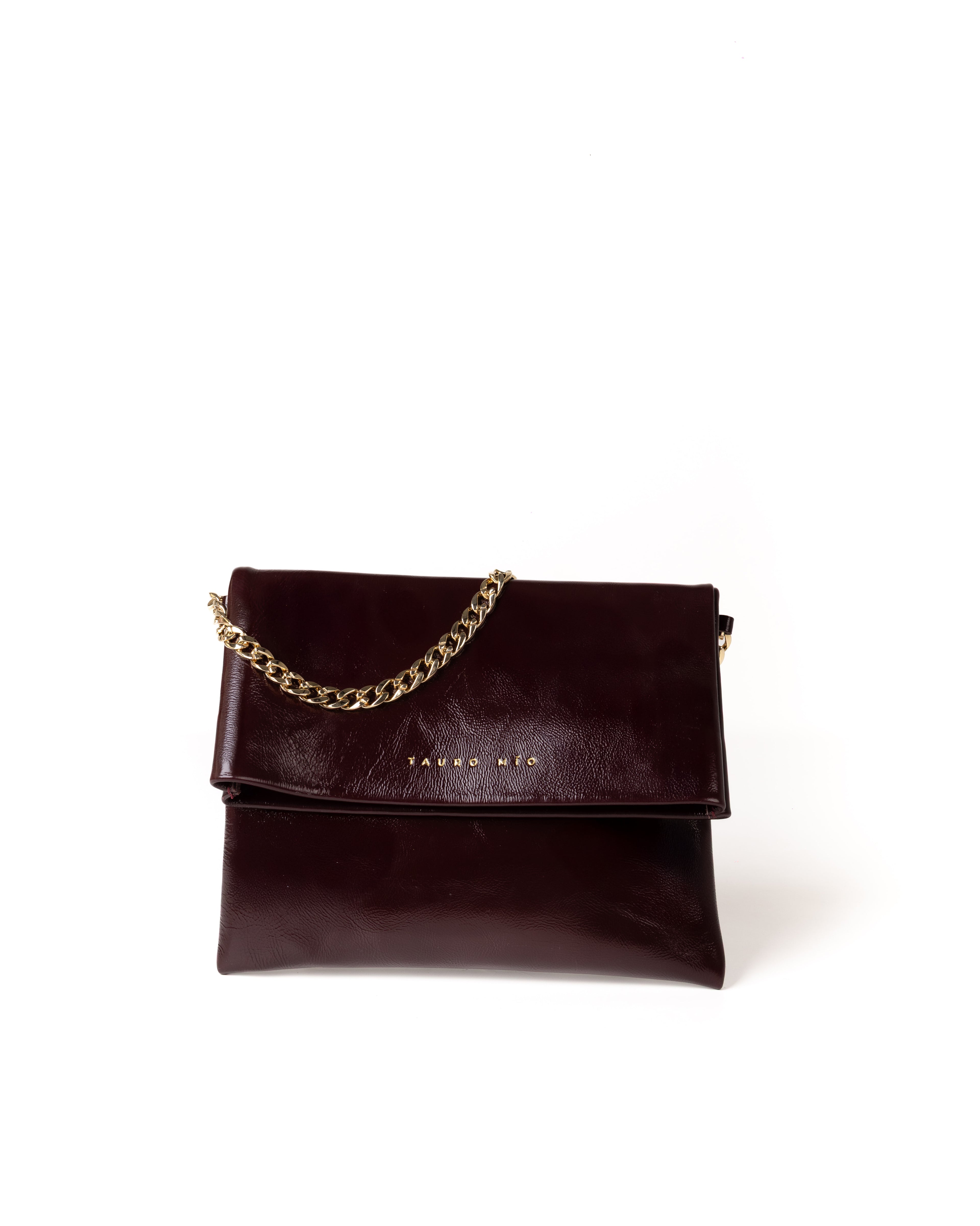 Coco Clutch Piel Charol Vino