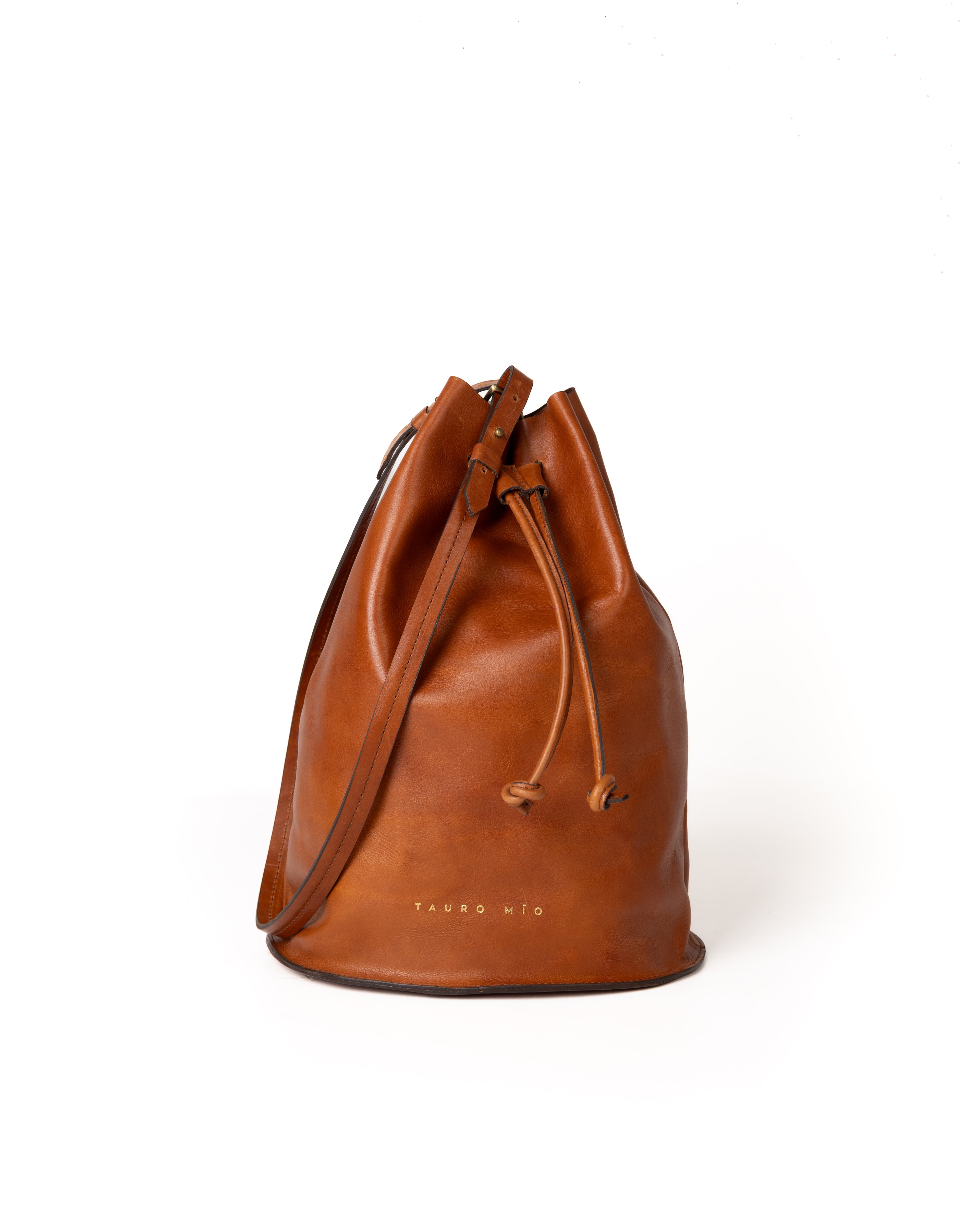 Bolso Bucket Bag Piel Curry