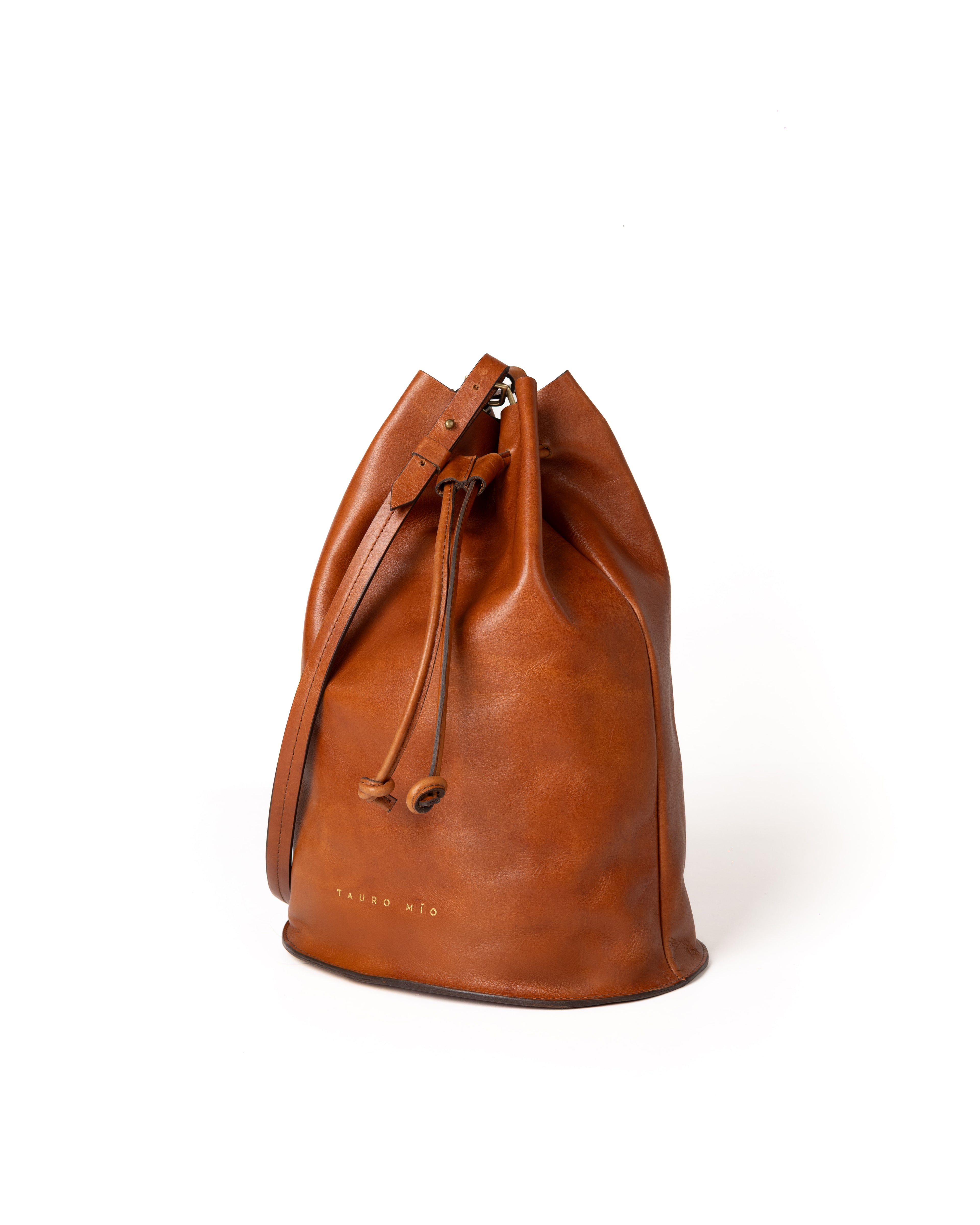Bolso Bucket Bag Piel Curry