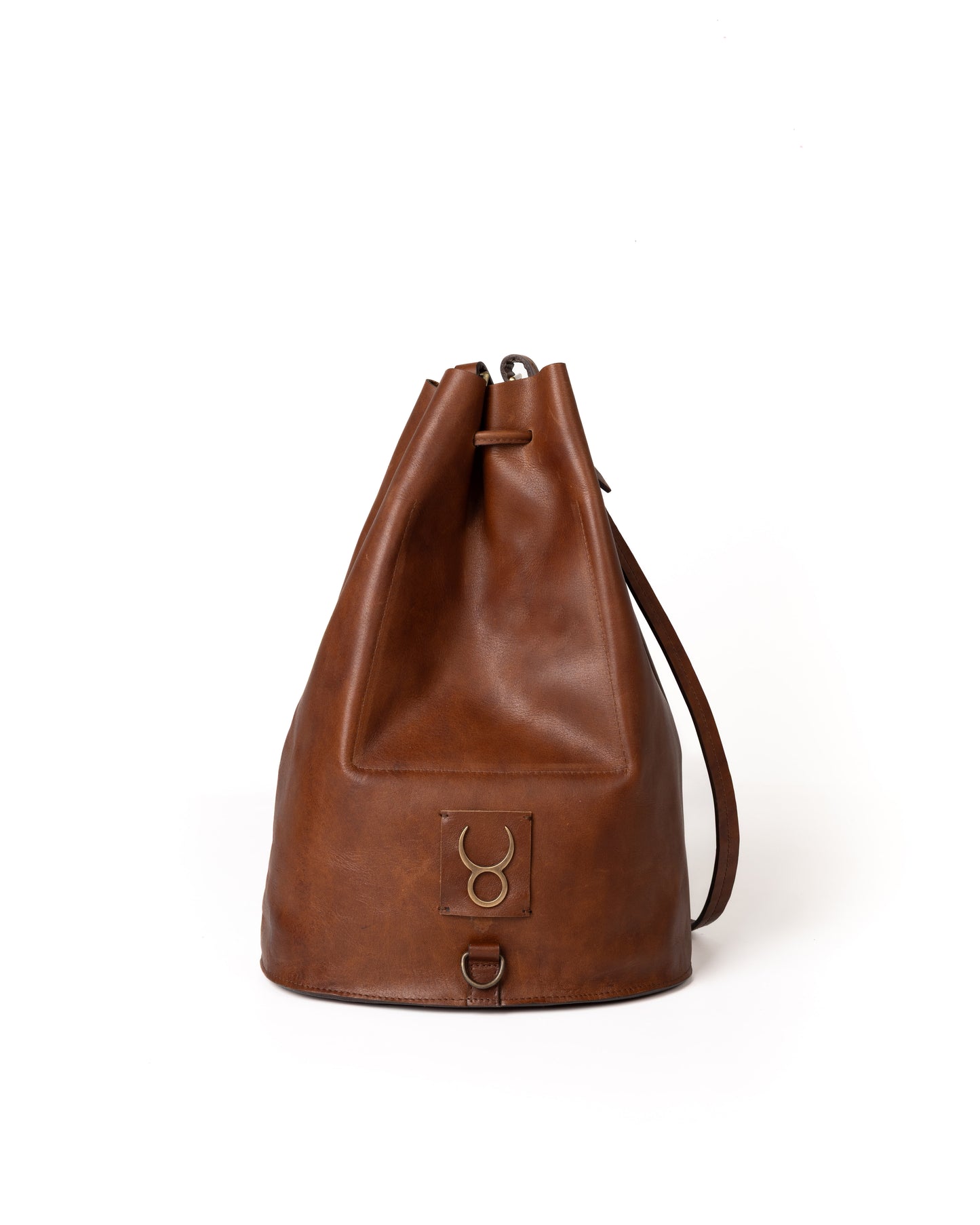 Bolso Bucket Bag Piel Caoba Minimal Edition