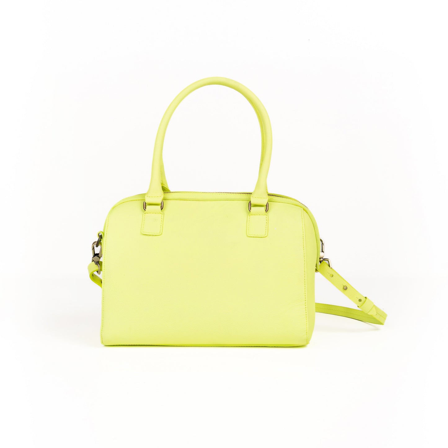 Bolao Bowling Bag Piel Amarillo Neón