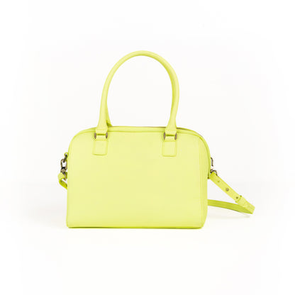 Bolao Bowling Bag Piel Amarillo Neón