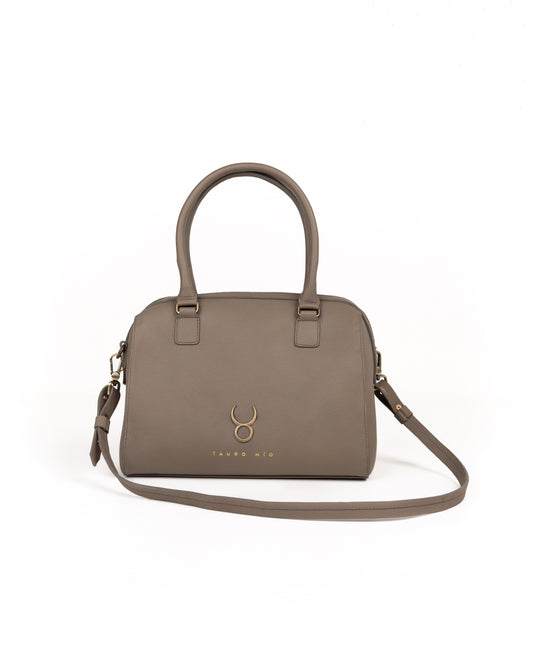 Bolso Bowling Bag Piel Taupe