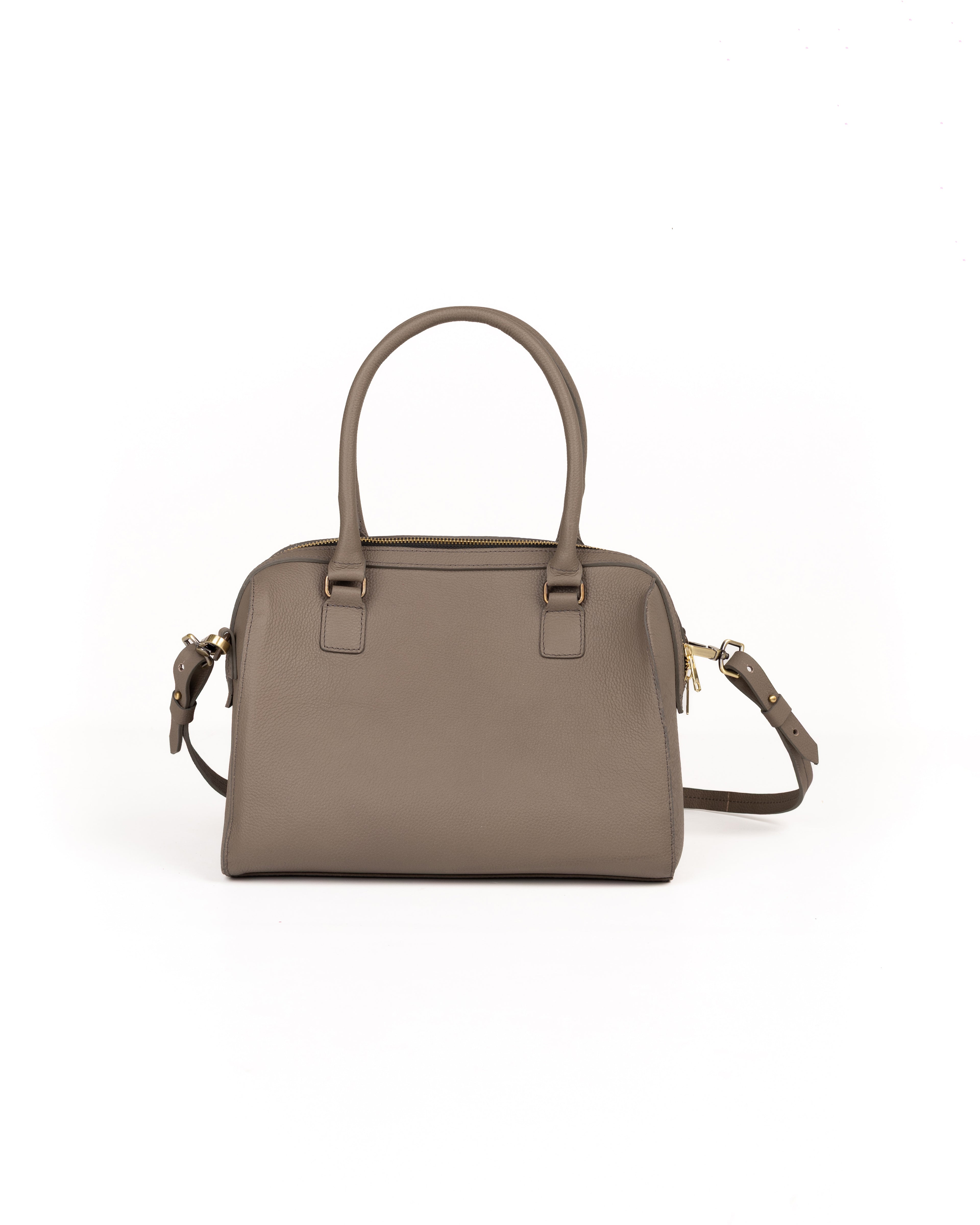 Bolso Bowling Bag Piel Taupe