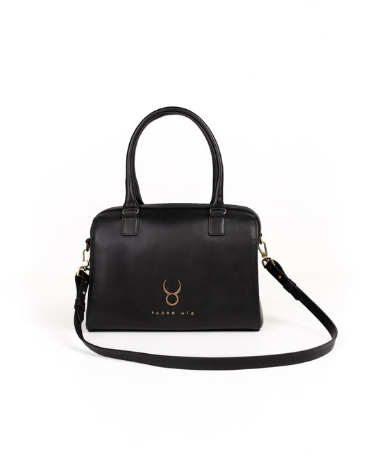 Bolso Bowling Bag Piel Negro