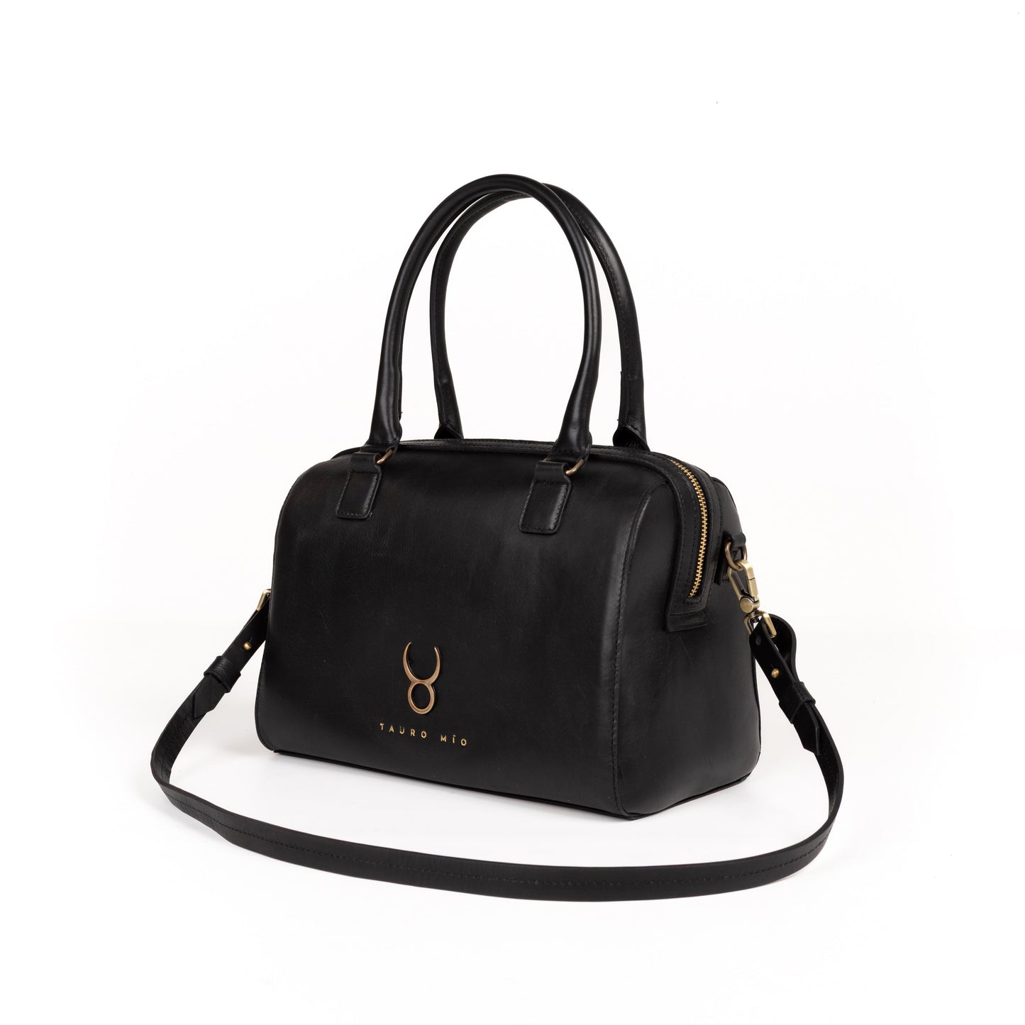 Bolso Bowling Bag Piel Negro