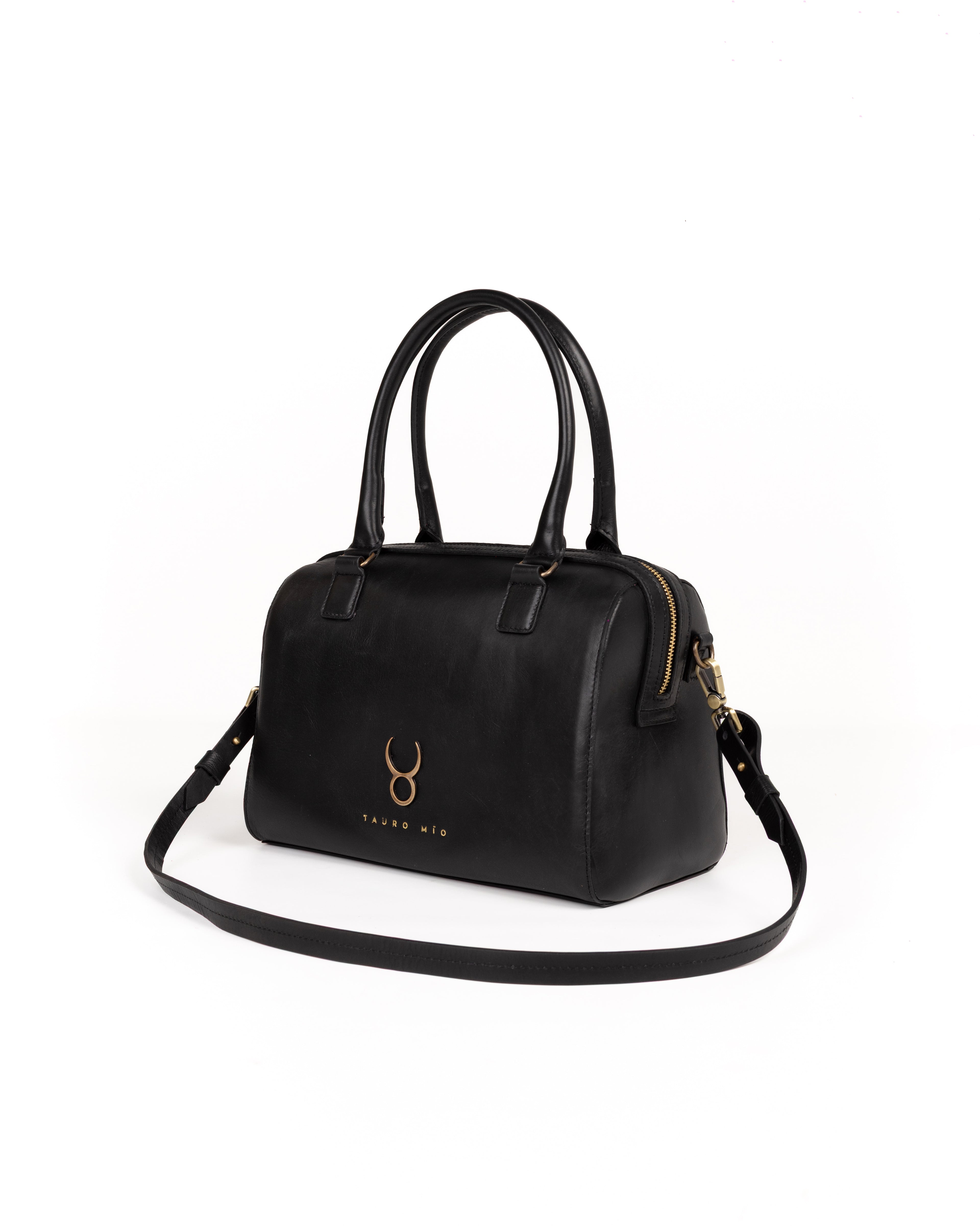 Bolso Bowling Bag Piel Negro