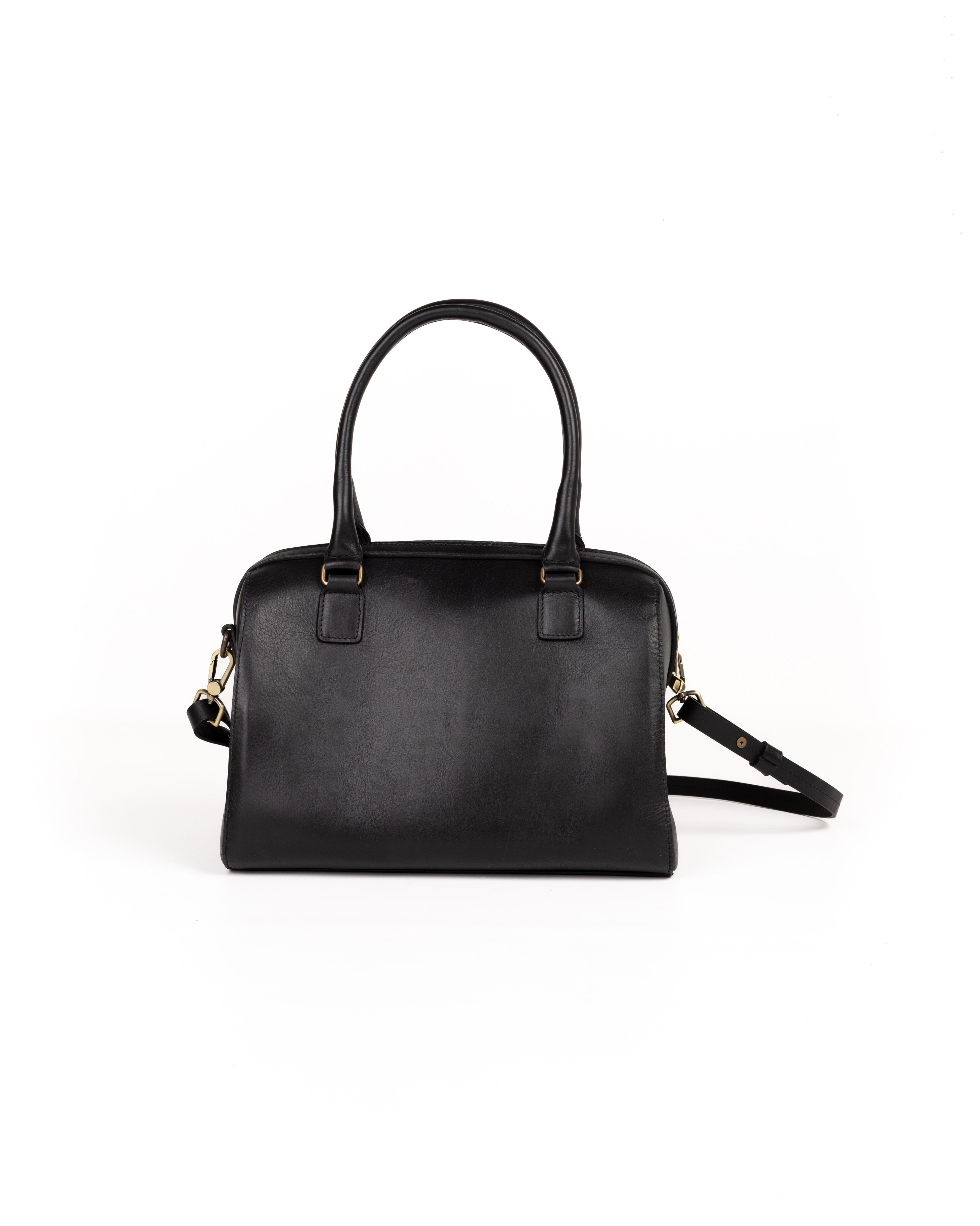 Bolso Bowling Bag Piel Negro