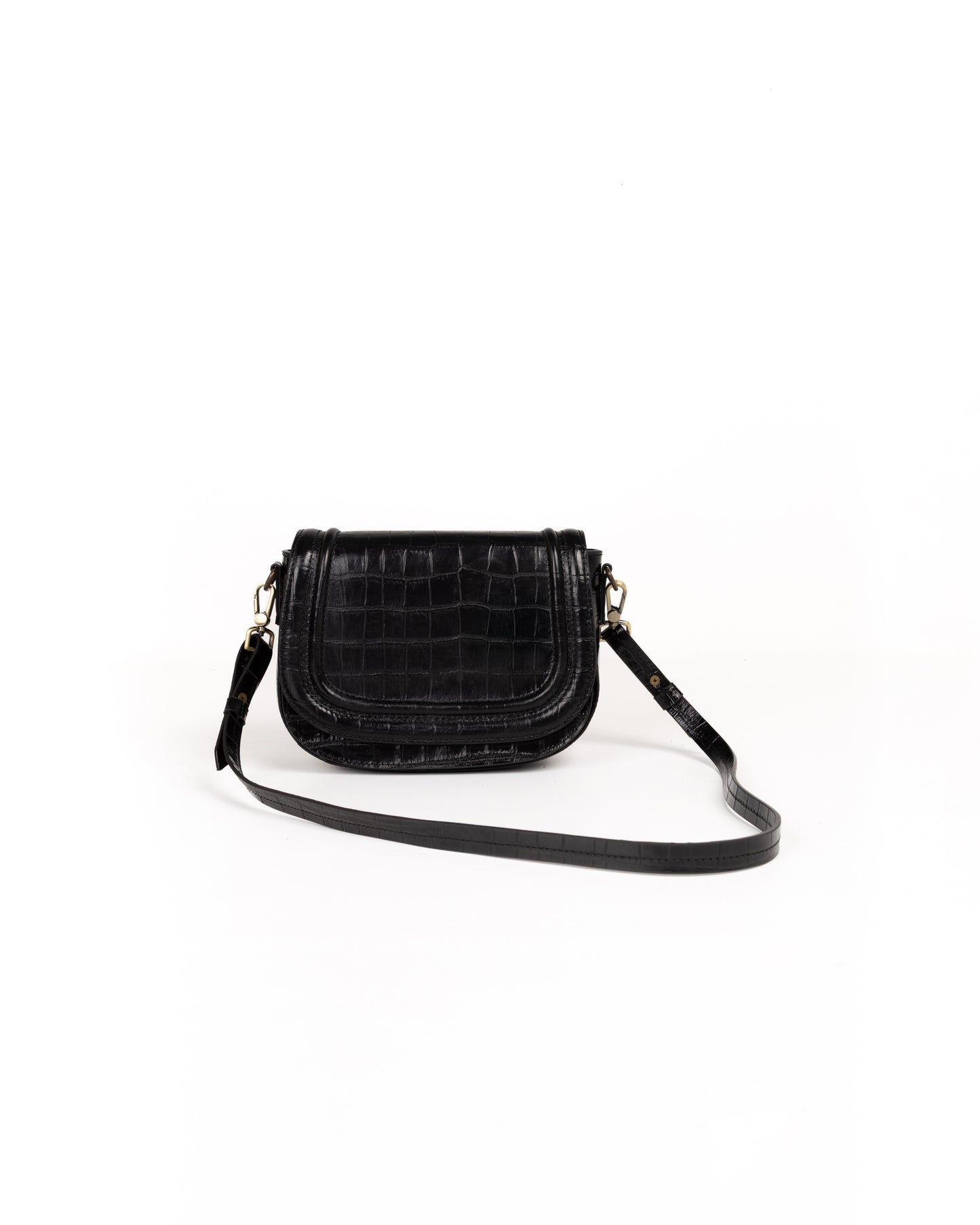 Crossbody Piel Estampado Coco Negro