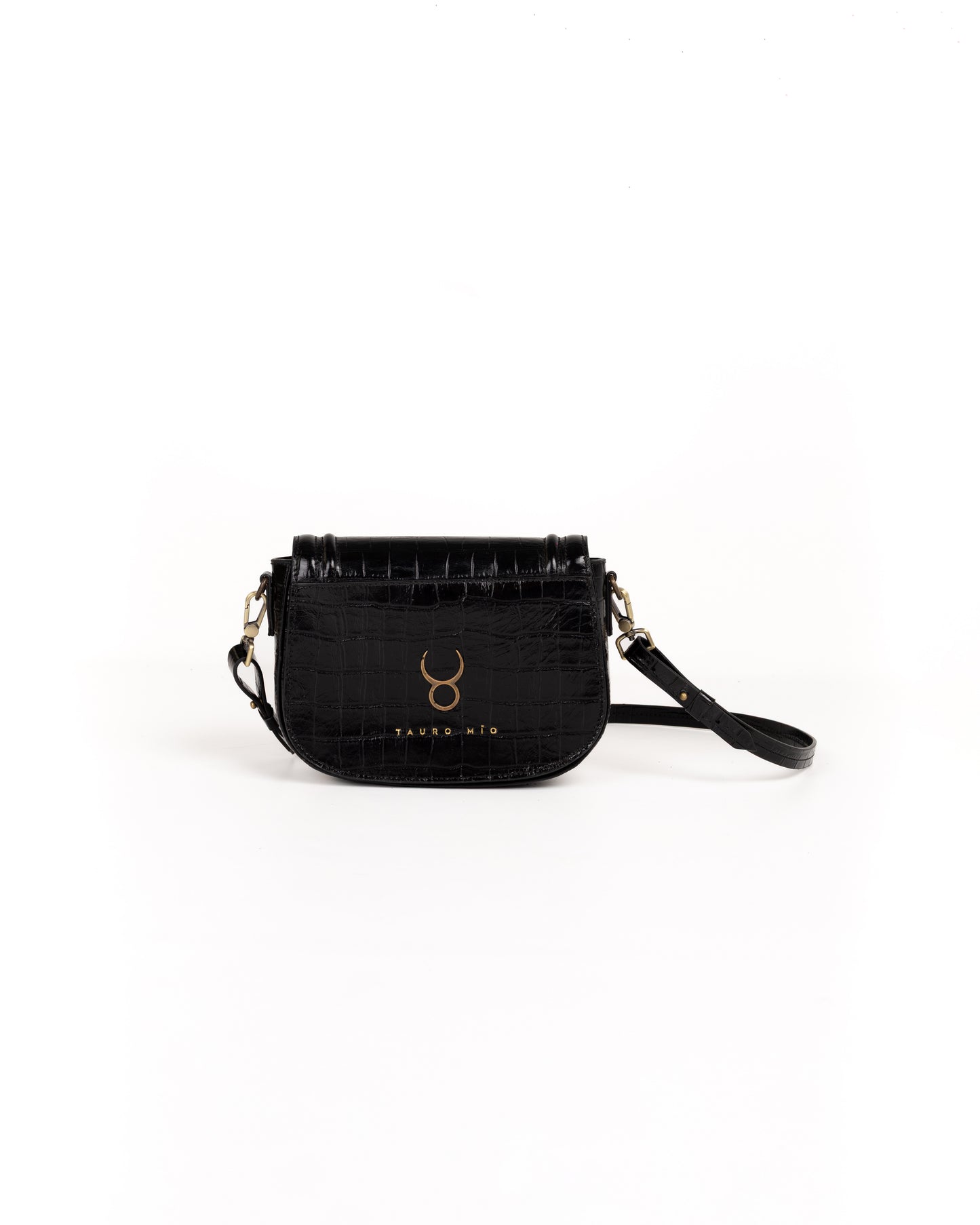 Crossbody Piel Estampado Coco Negro
