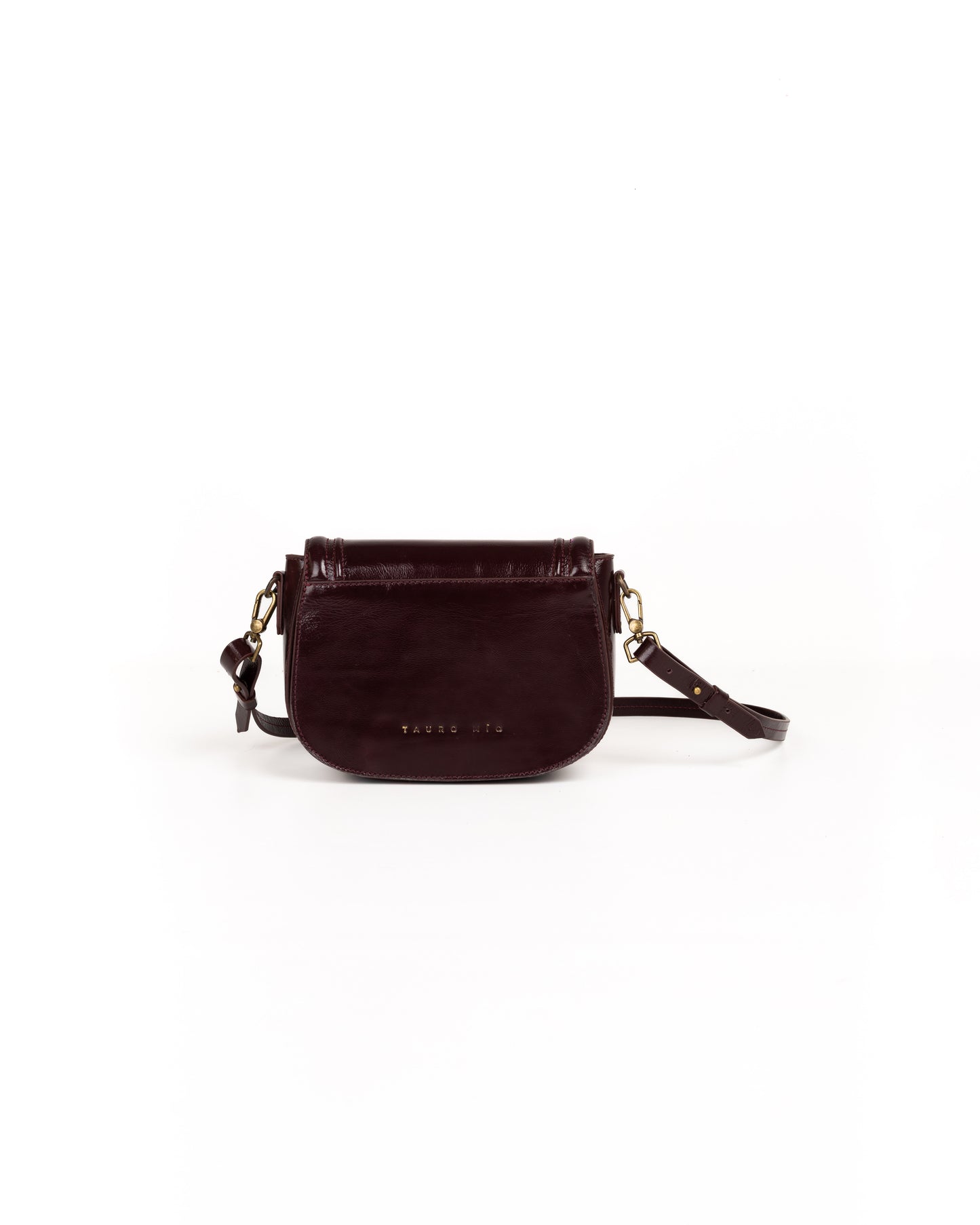 Crossbody Piel Charol Vino