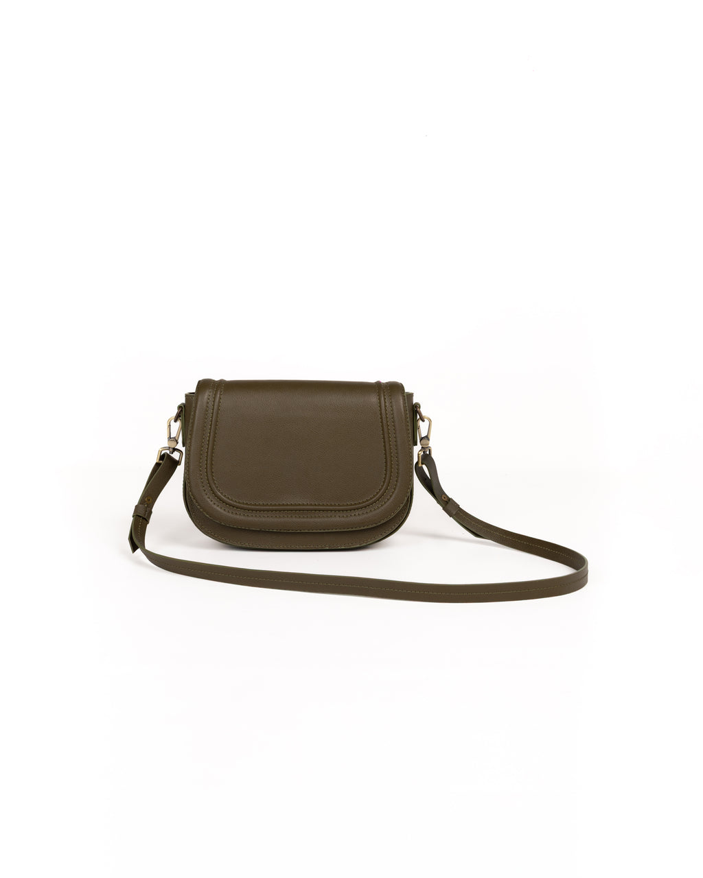 Crossbody Piel Verde Olivo