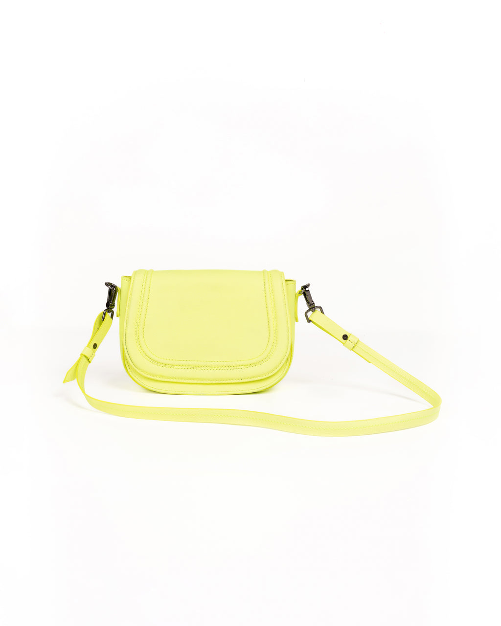 Jessie Crossbody Piel Amarillo Neón