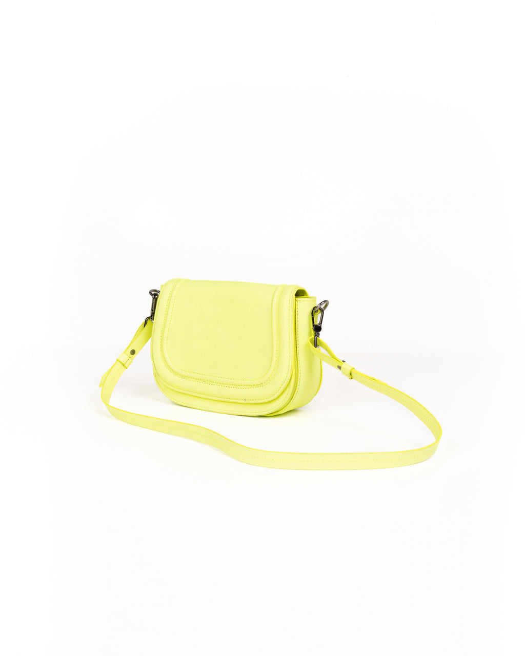 Jessie Crossbody Piel Amarillo Neón