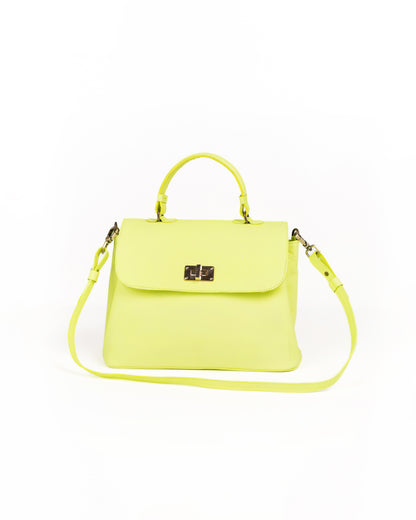 Bolso Doctor Bag Piel Amarillo Neón